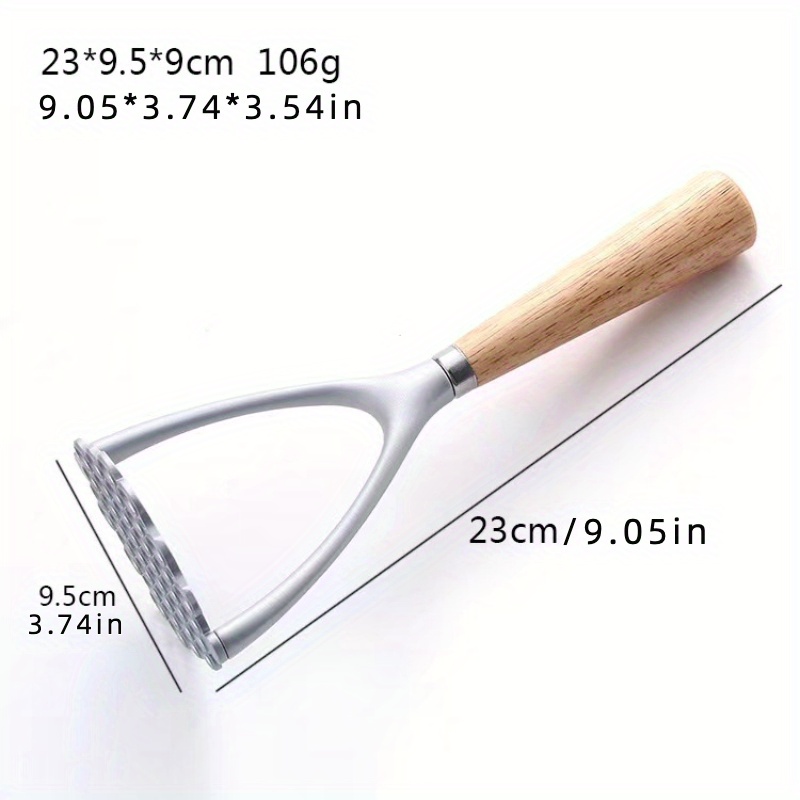 popular   aluminum alloy potato masher with wooden handle   kitchen tool for smooth   pumpkins   details 1