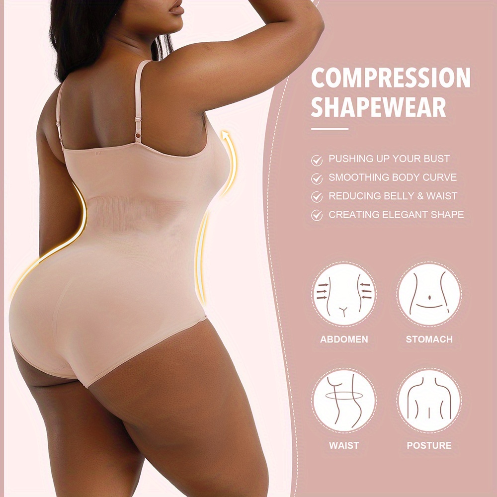 Body Dimagranti da Donna Shapewear Top Tummy Control Body Shaper Sexy  Scollo a V Profondo Plus Size Shapewear Butt Lifter (Color : Skin, Size :  S) : : Moda