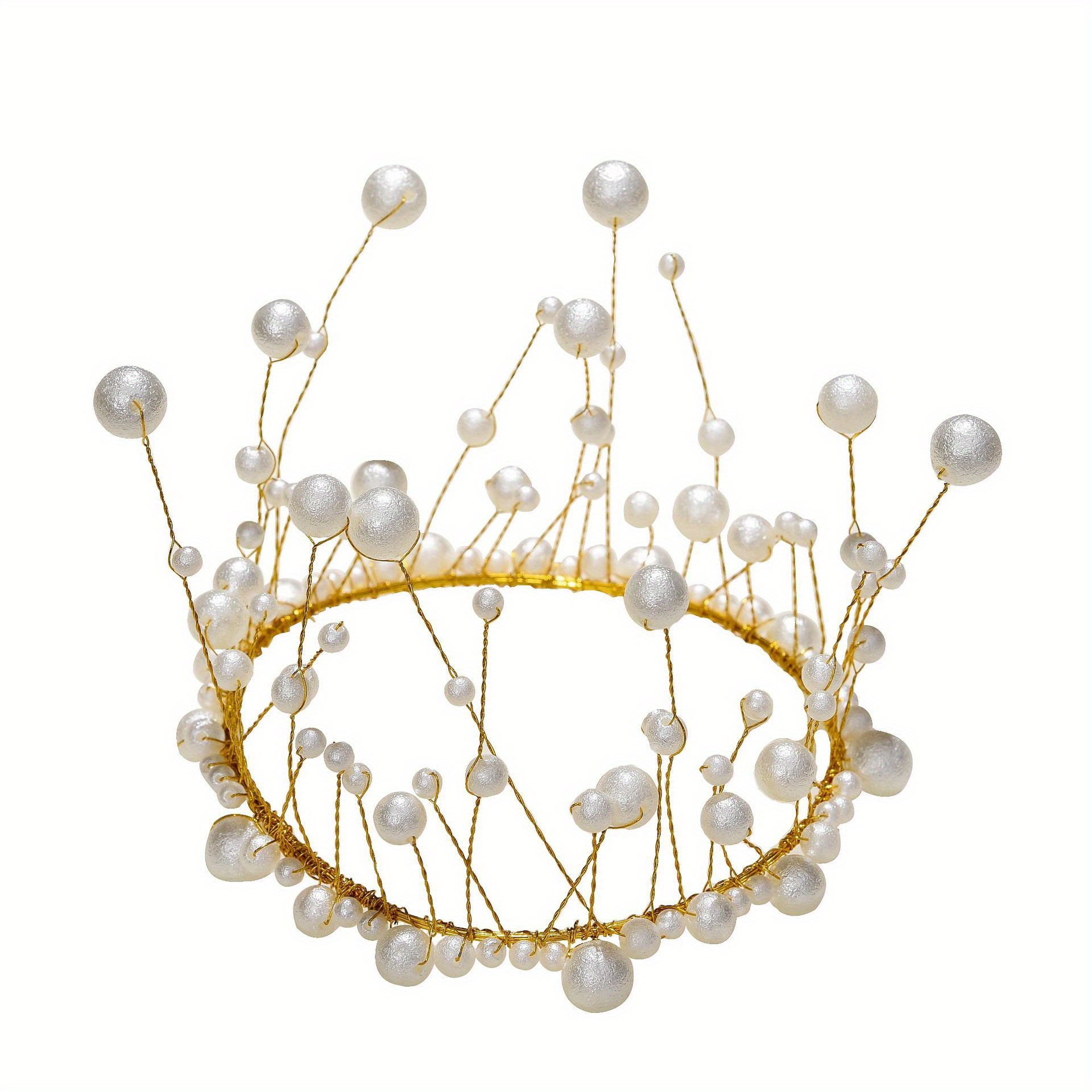 Temu 1Pc De à MãO Com AcessóRios Dourados - DecoraçãO De Bolo De Princesa Elegante Para Casamentos, AniversáRios, AniversáRios - Suprimentos De Festa-image