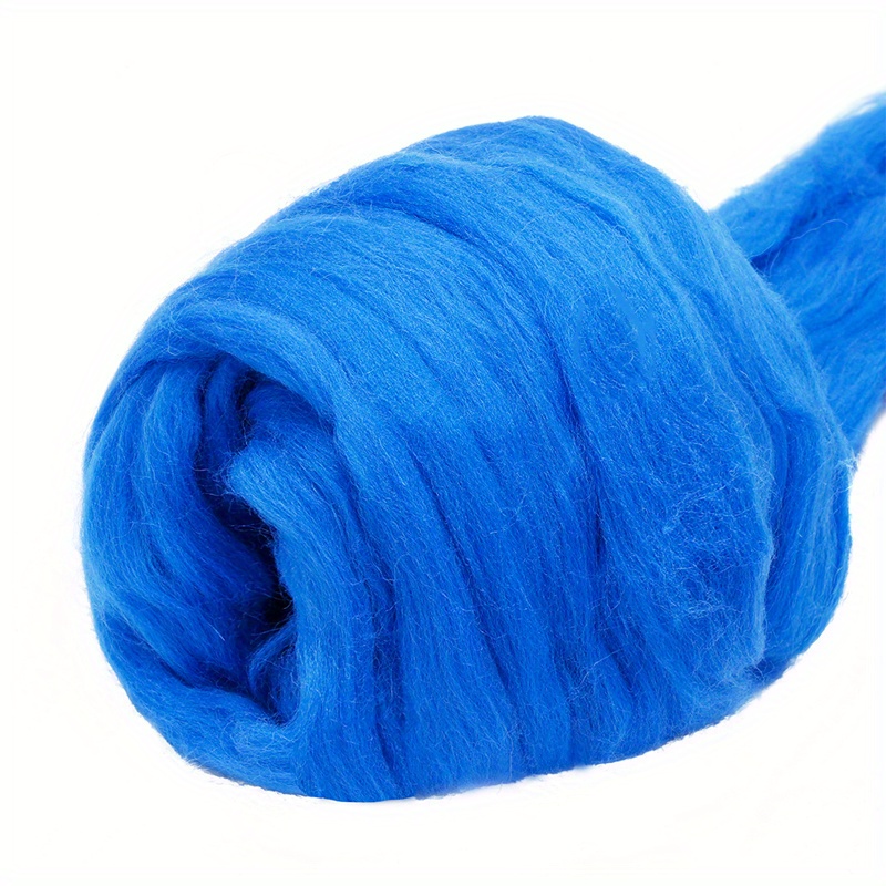 3.53oz Wool Roving Yarn, Fiber Roving Wool Top, Wool Felting Supplies, Pure  Wool, Chunky Yarn, Spinning Wool Roving for Needle Felting Wet Felting DIY