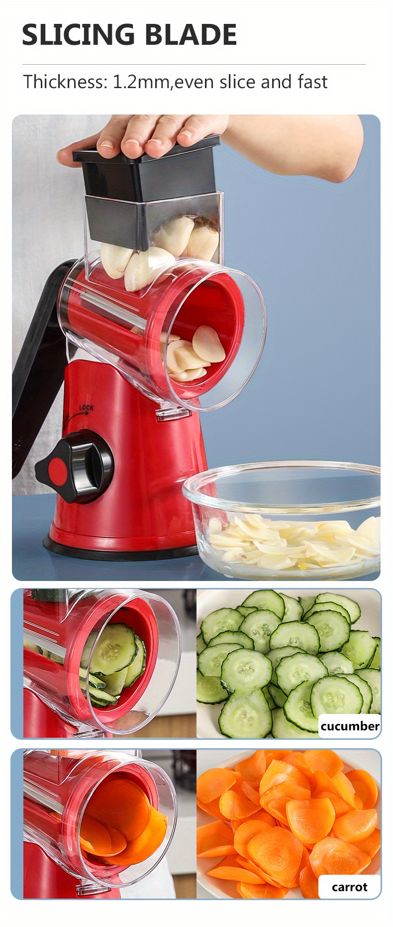 Rotary Cheese Grater For Restaurant Kitchen Vegetable Slicer - Temu