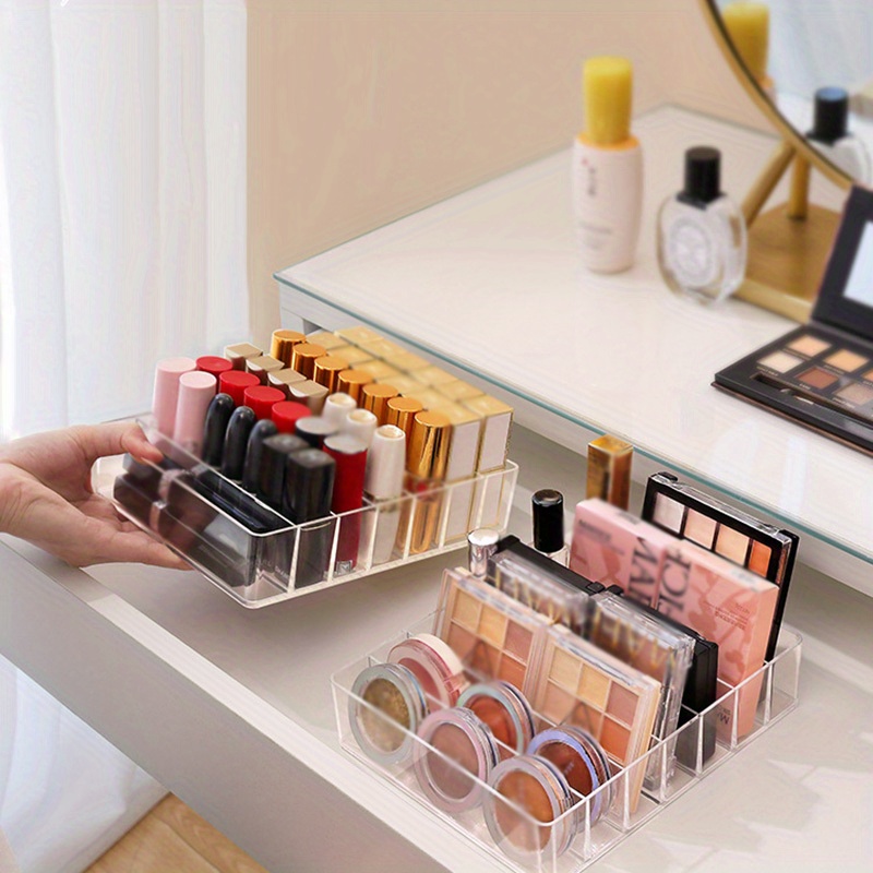 Transparent Cosmetics Storage Box Multi Grid Plastic Makeup Organizer –  Bennys Beauty World