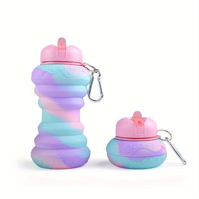 Foldable Water Bottle Leakproof Fold Silicone Cute Water Bottles Kids –  one_way_lane