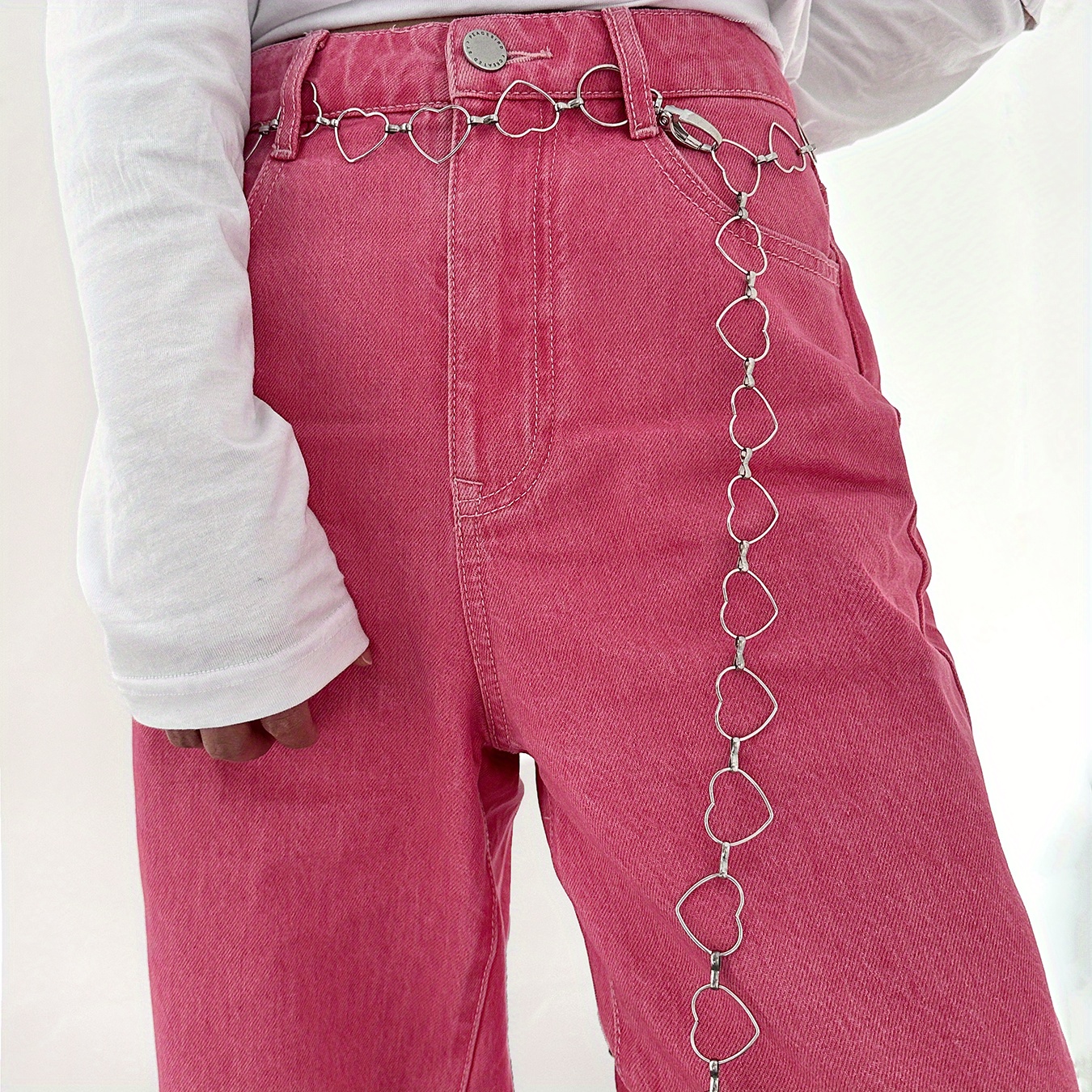 Long Adjustable Hollow Star Shape Waist Chain Belt, Y2K Style