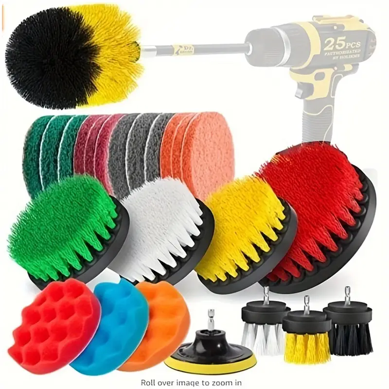 Car Wash Cleaning Set Scrubbing Pads And Sponge Special - Temu