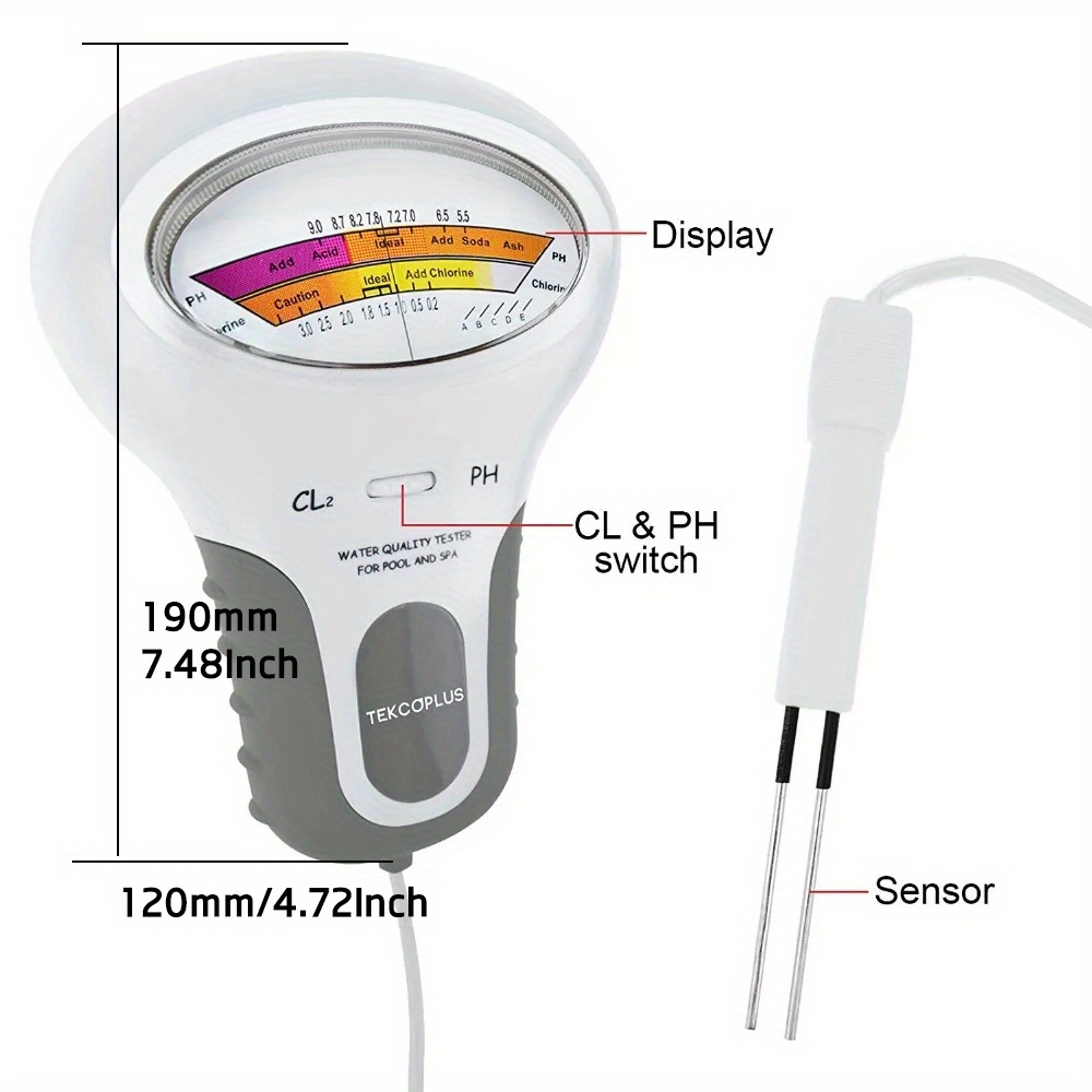 2 in 1 Ph Chlorine Meter Chlorine Tester Ph Tester Chlorine - Temu