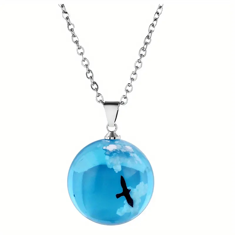 Sky Cloud Luminous Necklace Resin Pendant Necklace
