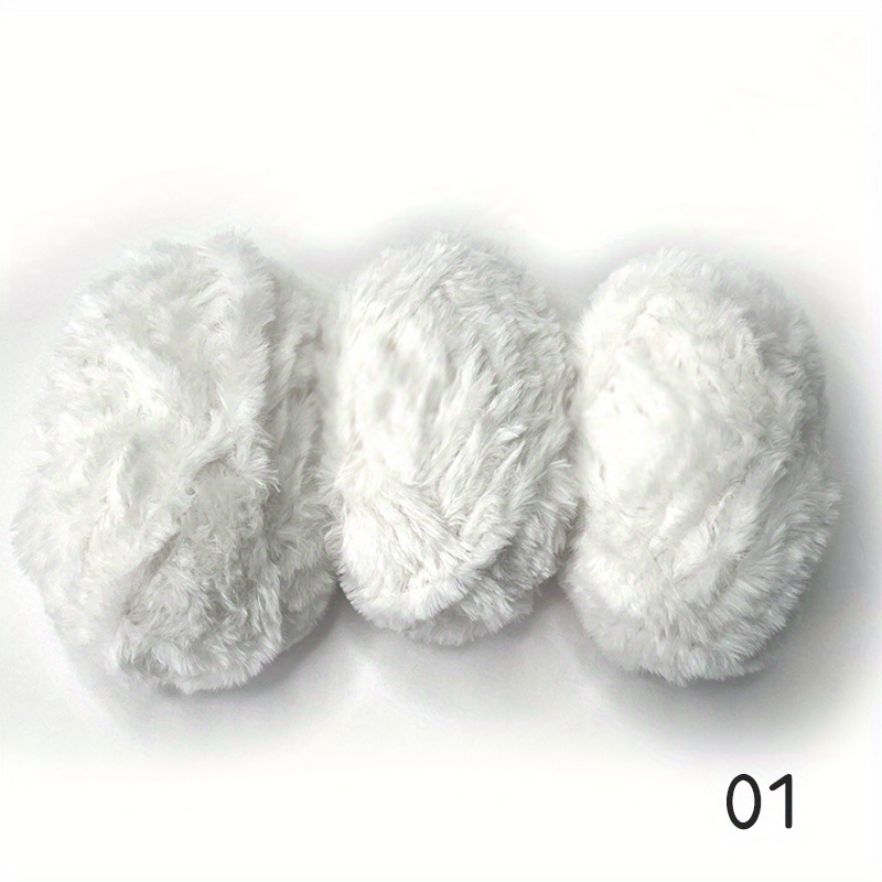 1 Soft Fluffy Yarn Faux Mink Fur Yarn For Diy Knitting - Temu