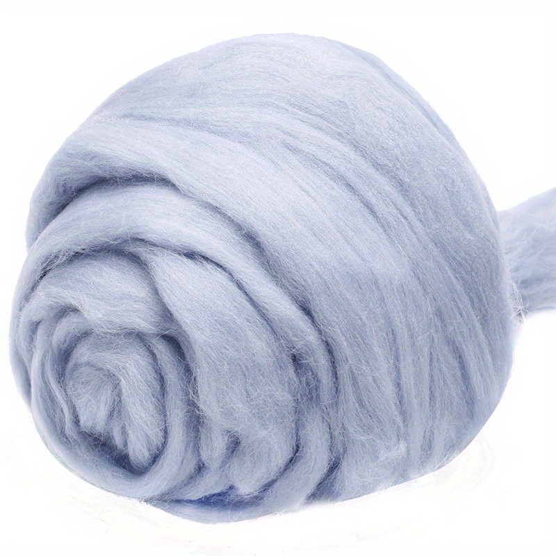 1 oz. Light Gray Wool Roving