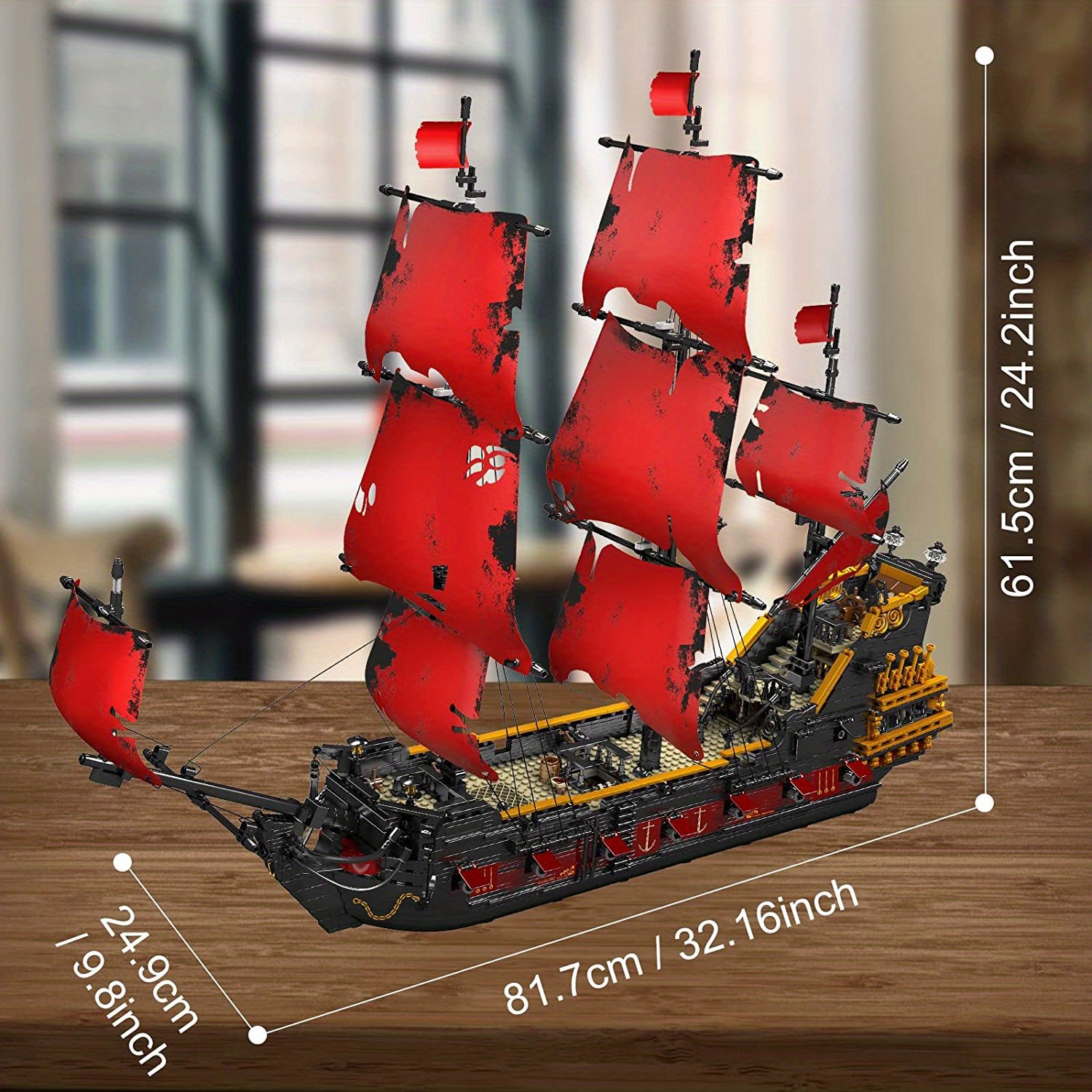 3139pcs Revenge Pirate Ship Model Building Blocks Kit Pirate Ship