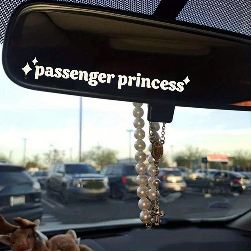 Passenger Princess Mirror Car Decal Minimalist Quotes Cute - Temu