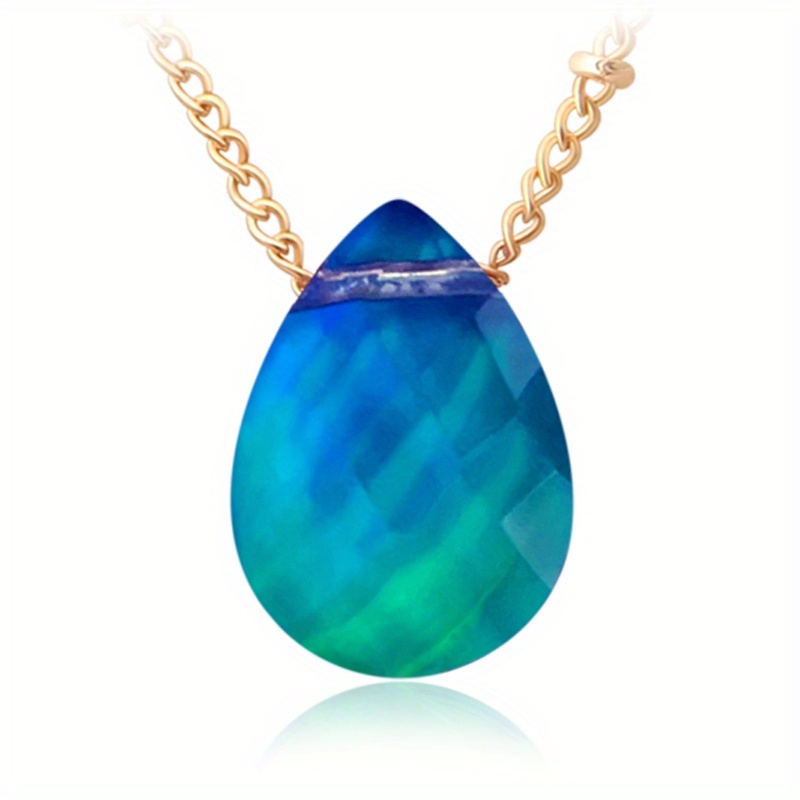 Colorful calamity deals blue necklace