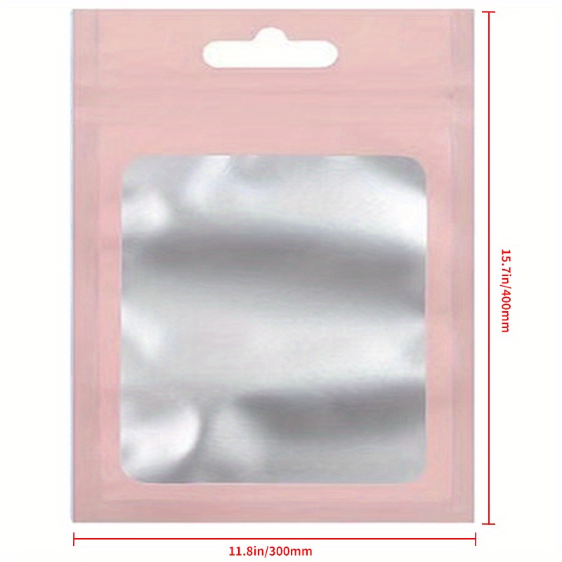 100 pieces resealable mylar bags with clear front window,sealable