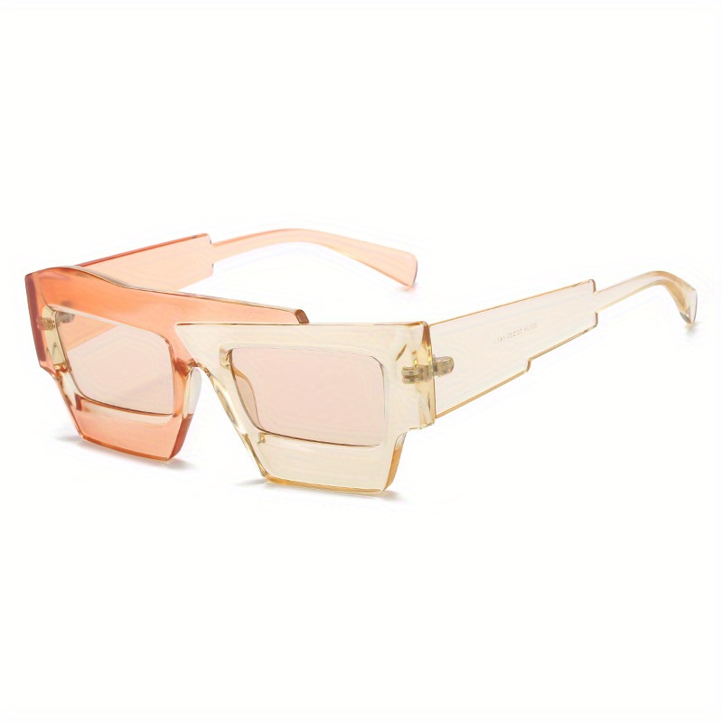 Irregular Frame Fashion Sunglasses For Women Men Color Block