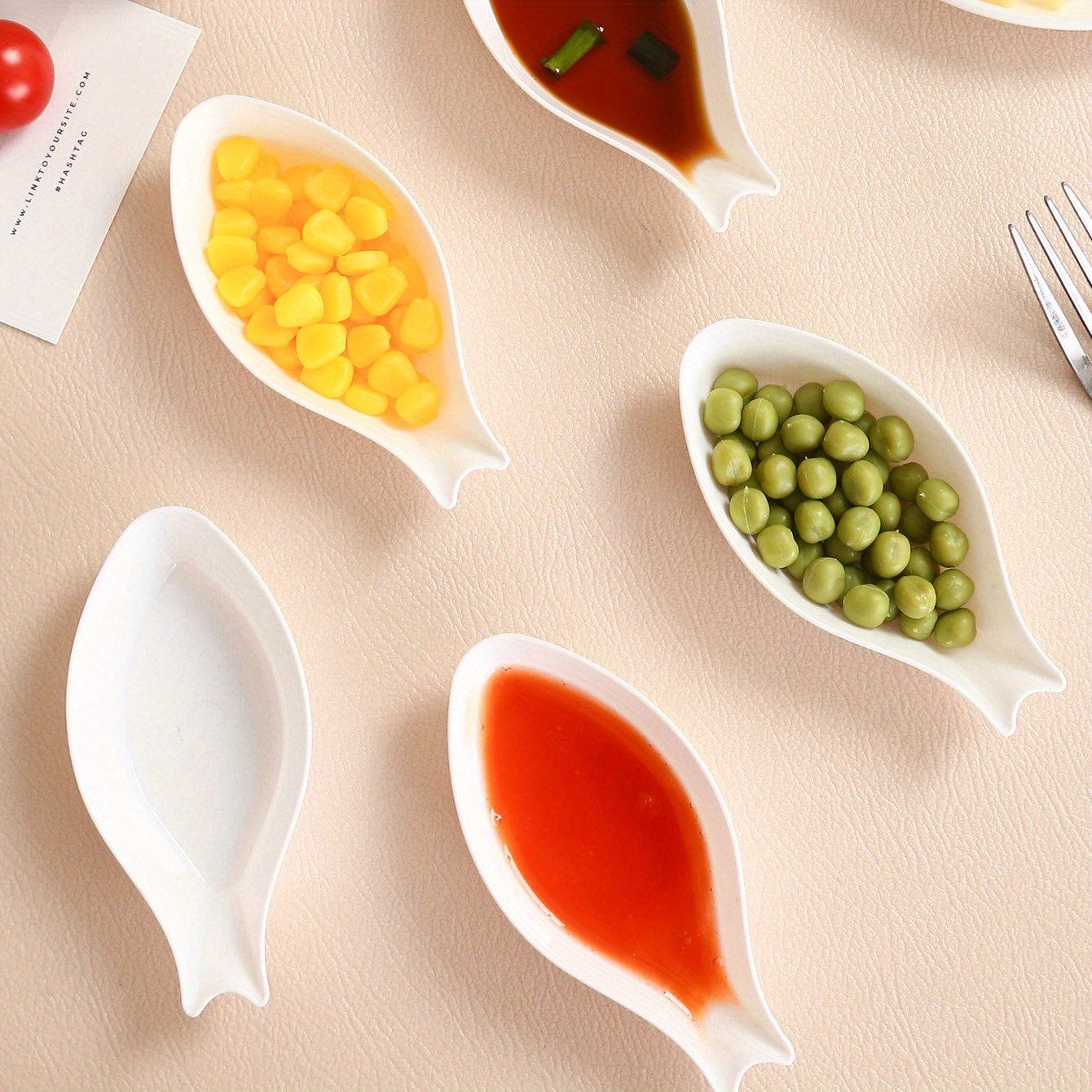10PCS Plastic Saucers Tomato Sauce Dishes Kitchen Supplies