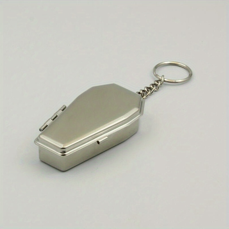 1pc, Silvery Portable Ashtray, Keychain Ashtray,