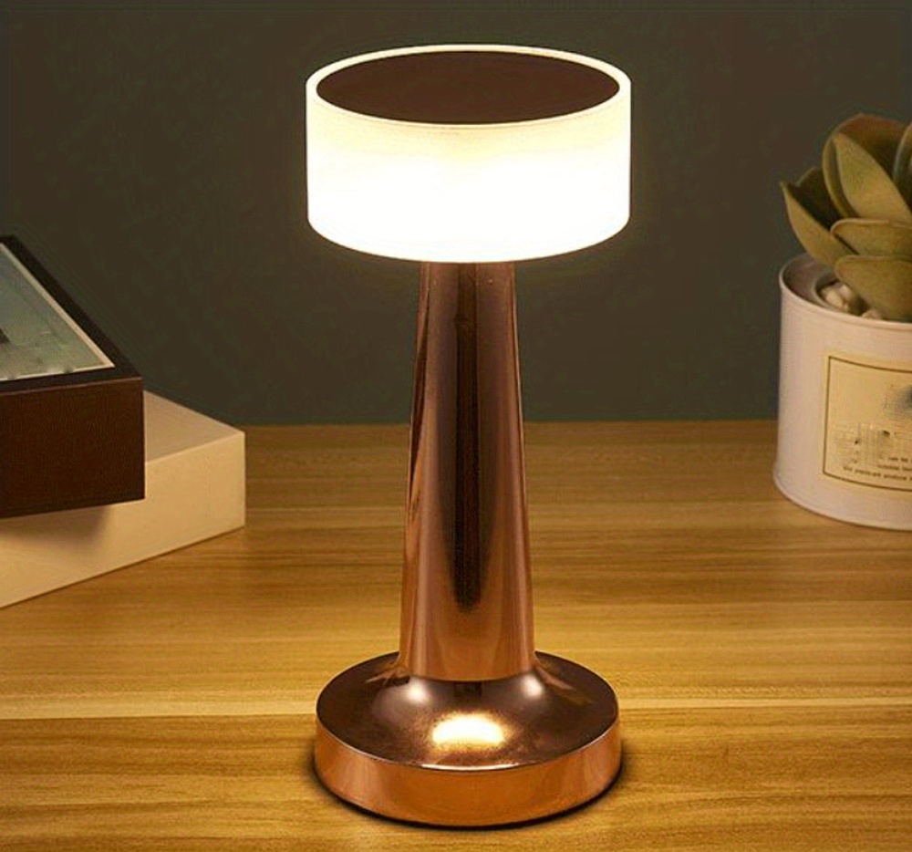 Aiskdan lámpara de mesa inalámbrica, lámpara inalámbrica recargable por  USB, lámpara táctil de cabecera, lámpara de escritorio impermeable IP54 :  : Iluminación