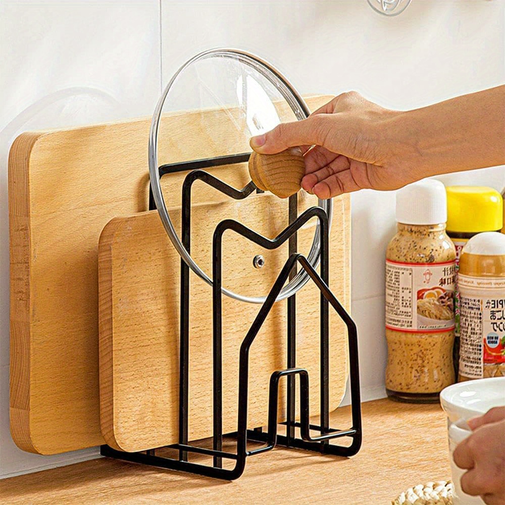 Sturdy Metal Cutting Board Rack - Organize Your Chopping Boards, Pot Lids,  And Bakeware - Perfect For Kitchen Countertops And Cupboards - Kitchen  Accessories - Temu