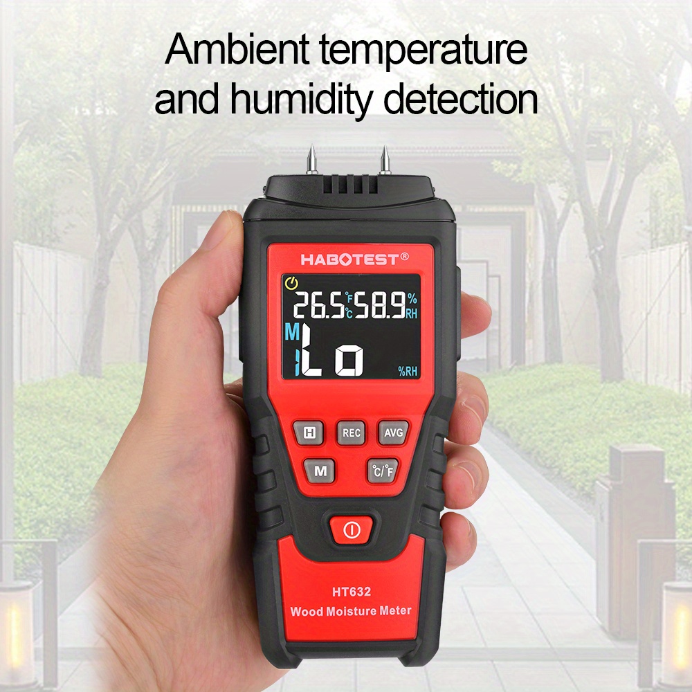 Yw-212 Portable Integrated Digital Temperature Humidity Meter Wood