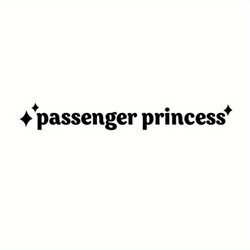 Passenger Princess Mirror Car Decal Minimalist Quotes Cute - Temu