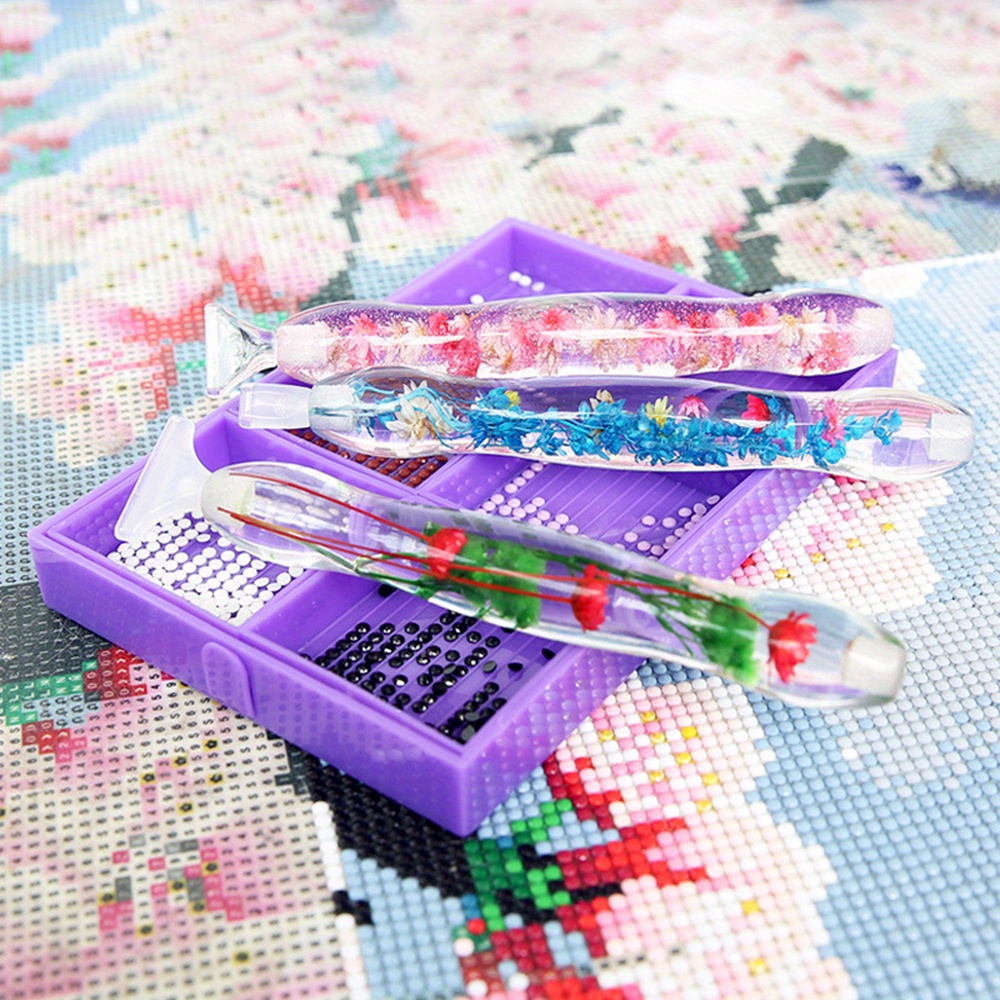 Resin Diamond Painting Pen Flower Diamond Art Diamond Pen - Temu