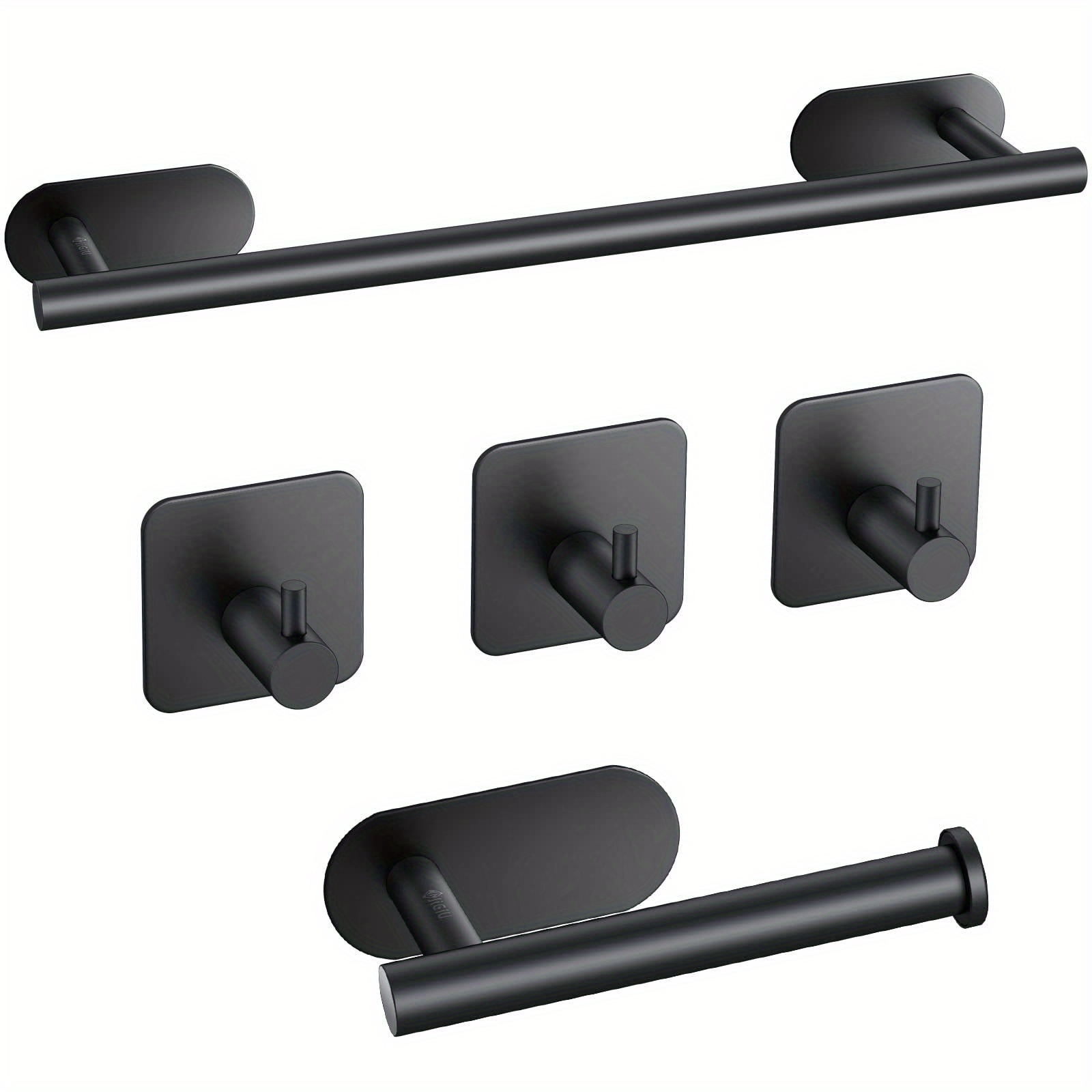 Self Adhesive Towel Bar, 13.38 Bathroom Towel Bar, Wall Mount No Drill  Towel Rack for Bathroom Kitchen Hand Towel Holder Dish Cloths Hanger, Black