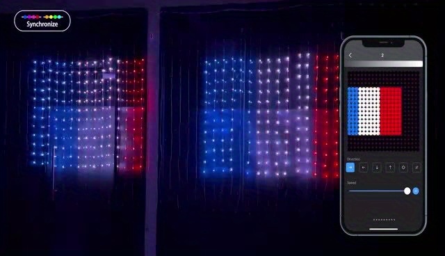 Cortina de luces LED RGBIC 400 con Bluetooth, iluminación inteligente para  exteriores, guirnalda de Navidad, decoración, festón programable, bricolaje