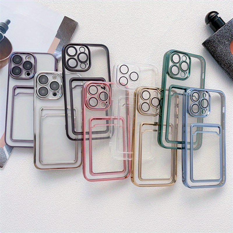 Luxury Plating Silicone Case For iPhone 13/ 12/ 11/ Pro/ Pro Max/ Mini,  Metal Ring Holder Stand Soft Phone Cover