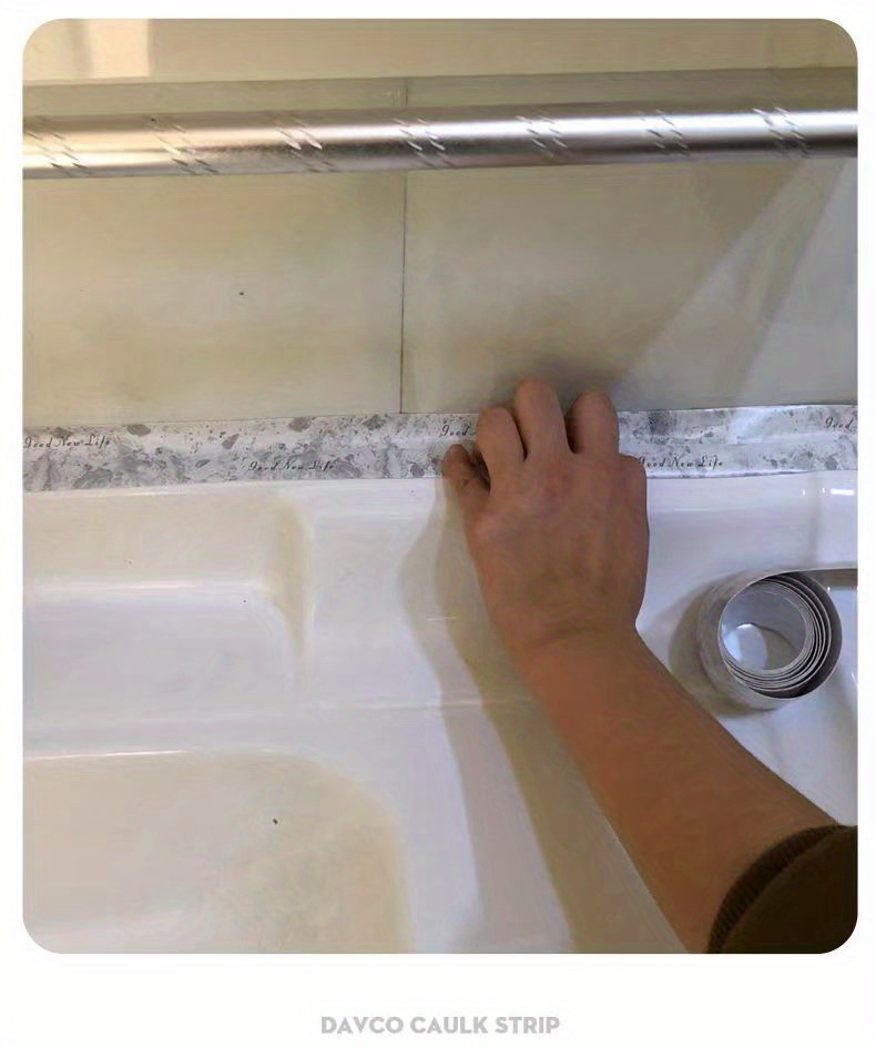 2 rollos de cinta selladora autoadhesiva impermeable, cinta selladora  autoadhesiva de PVC para pared, ducha, inodoro, cocina, baño (blanco),  burlete JM