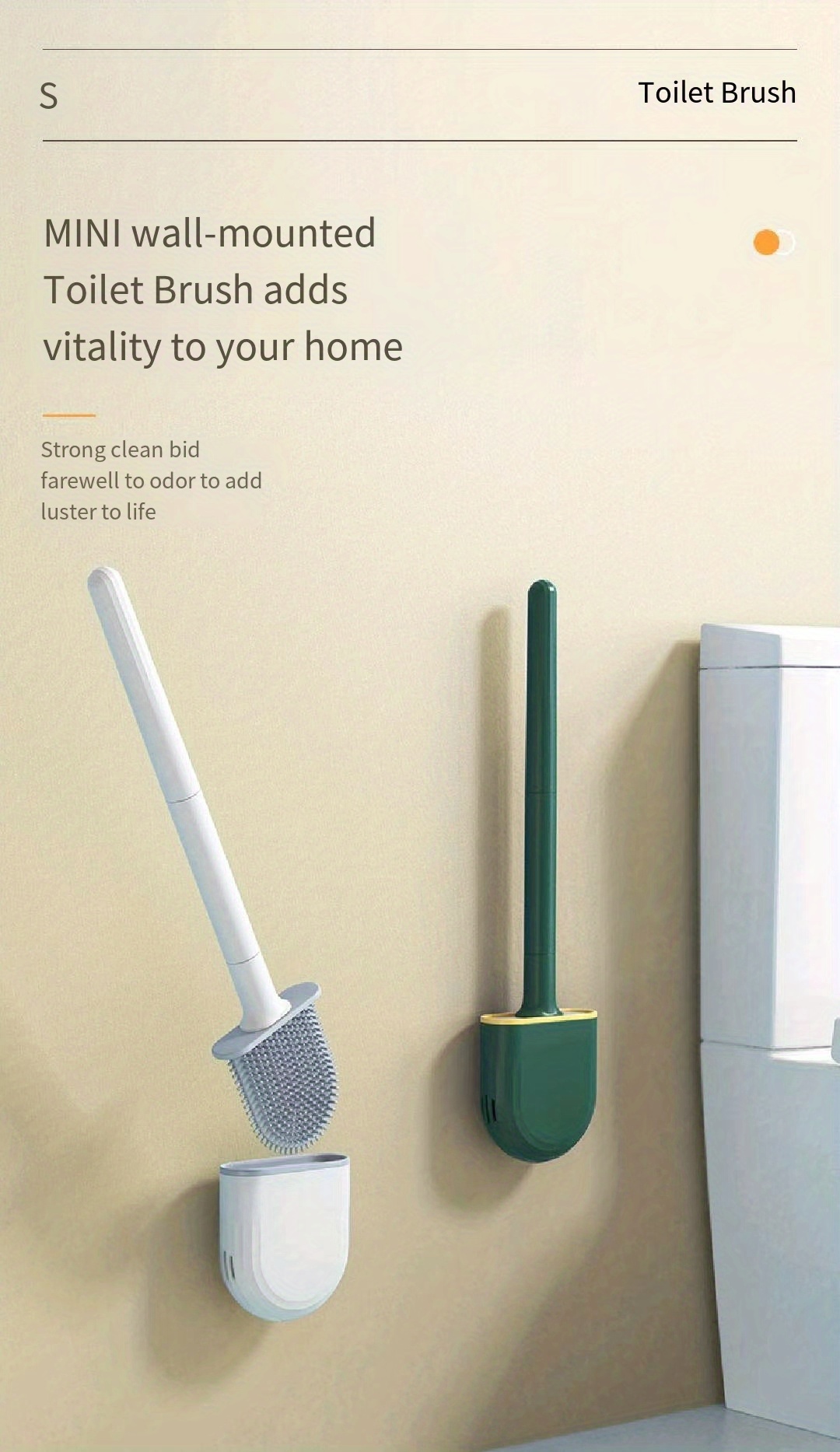 Toilet Brush Holder Set Wall Mounted Long Handle Toilet - Temu