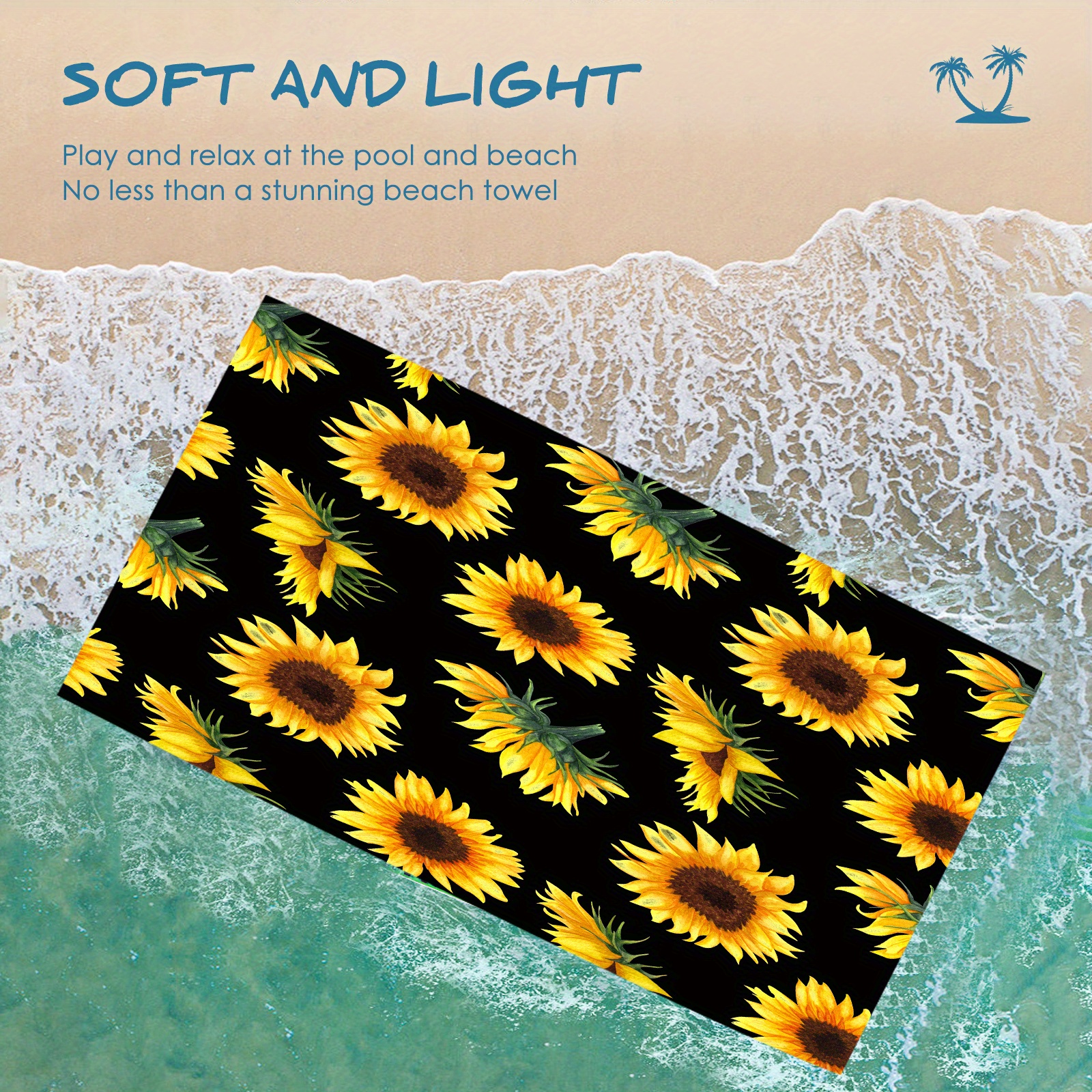 Oversize Beach Towel Clearance Towels Sunflower Decorative - Temu