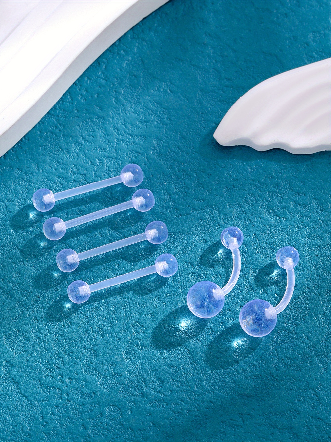 Nipple Rings Belly Button Rings Set Transparent Plastic Body Piercing