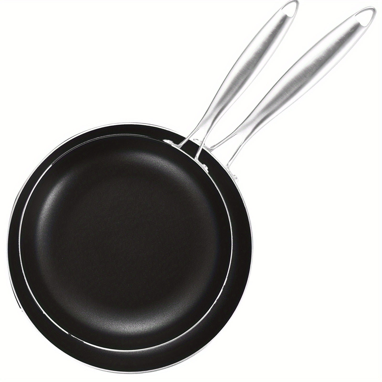 Stainless Steel Frying Pan 2 Handles Nonstick Skillet - Temu