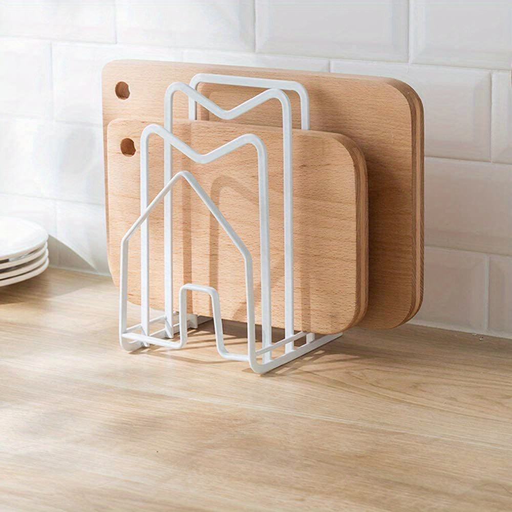 Sturdy Metal Cutting Board Rack - Organize Your Chopping Boards, Pot Lids,  And Bakeware - Perfect For Kitchen Countertops And Cupboards - Kitchen  Accessories - Temu