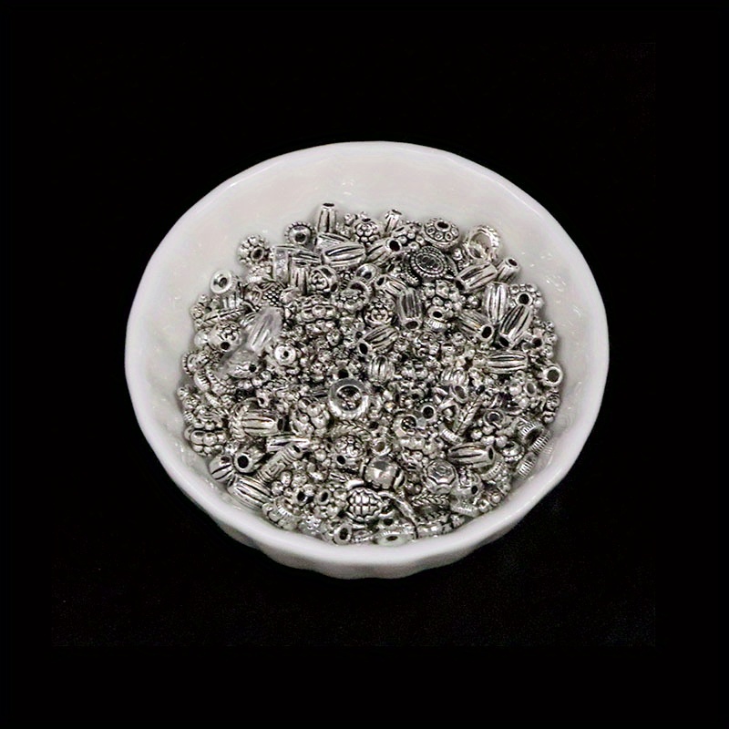 Metal Bead Vintage Silver Color Tube Bead Zinc Alloy Spacer - Temu