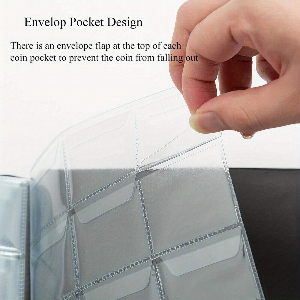 150 Pvc Coin Album Pages Commemorative Collectible Coins Temu