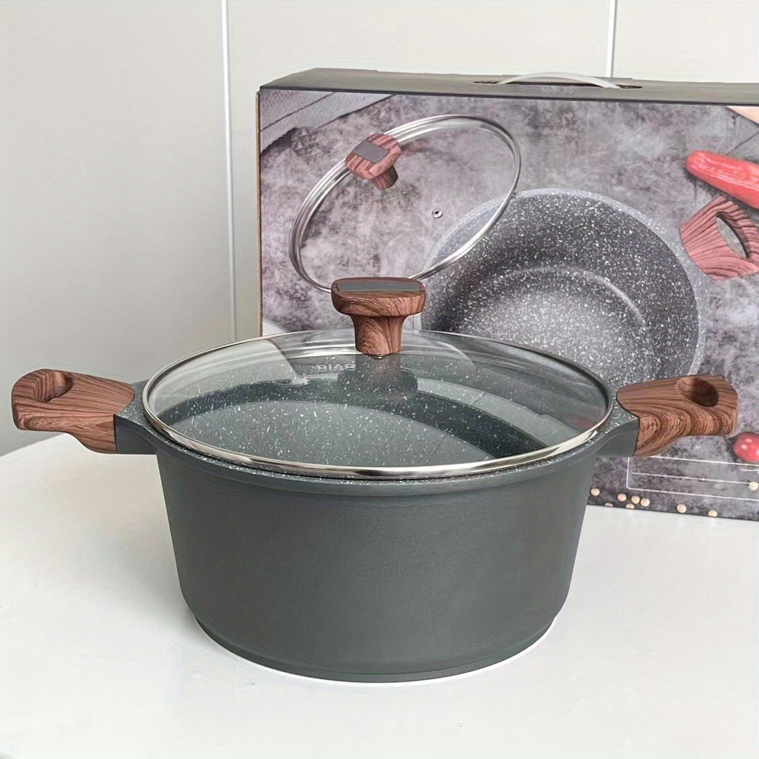 CAROTE Non Stick Dutch Oven with Lid, Nonstick Stock Pot Soup Pot, Granite  Cooki