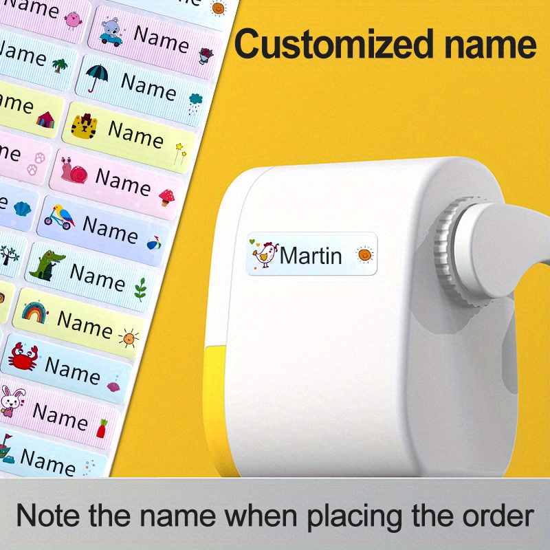 Customize Name Stickers Waterproof Personalized Labels Temu