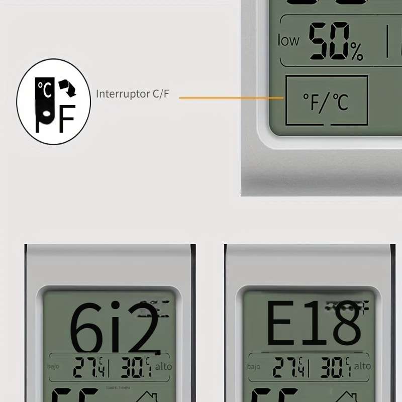 00613 Monitor de humedad con termómetro interior, higrómetro digital e  indicador de humedad