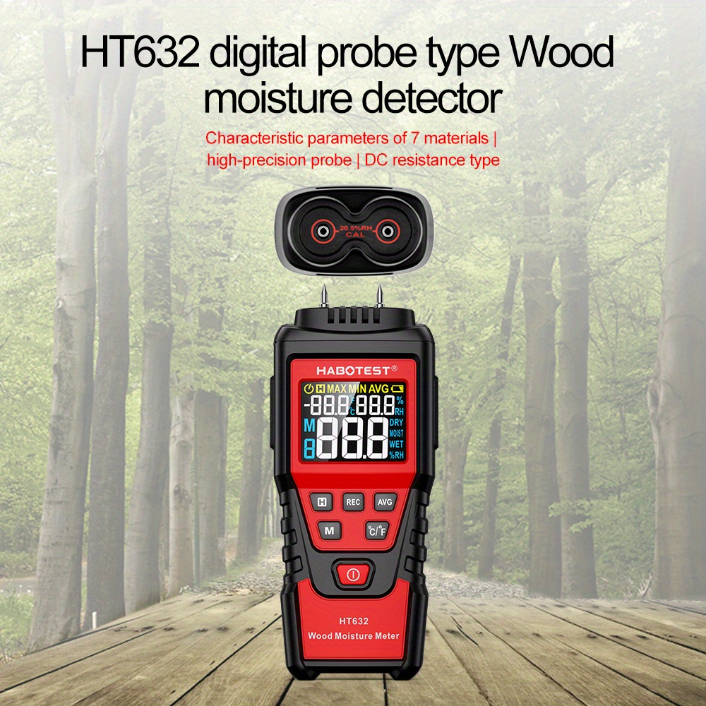 Yw-212 Portable Integrated Digital Temperature Humidity Meter Wood