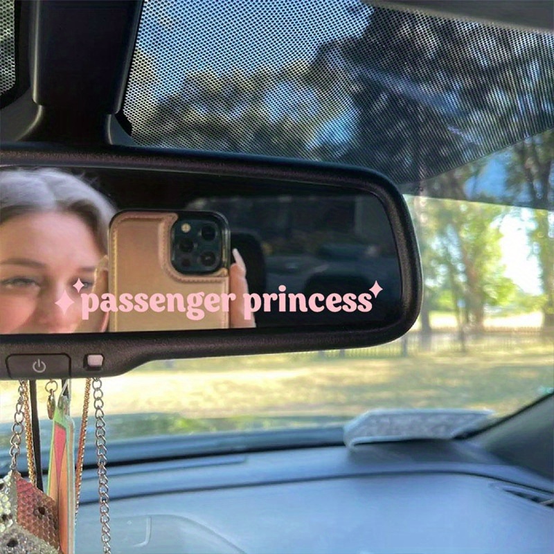 Autocollant de miroir de voiture de princesse de passager, citation  minimaliste, décalcomanies mignonnes d'art de