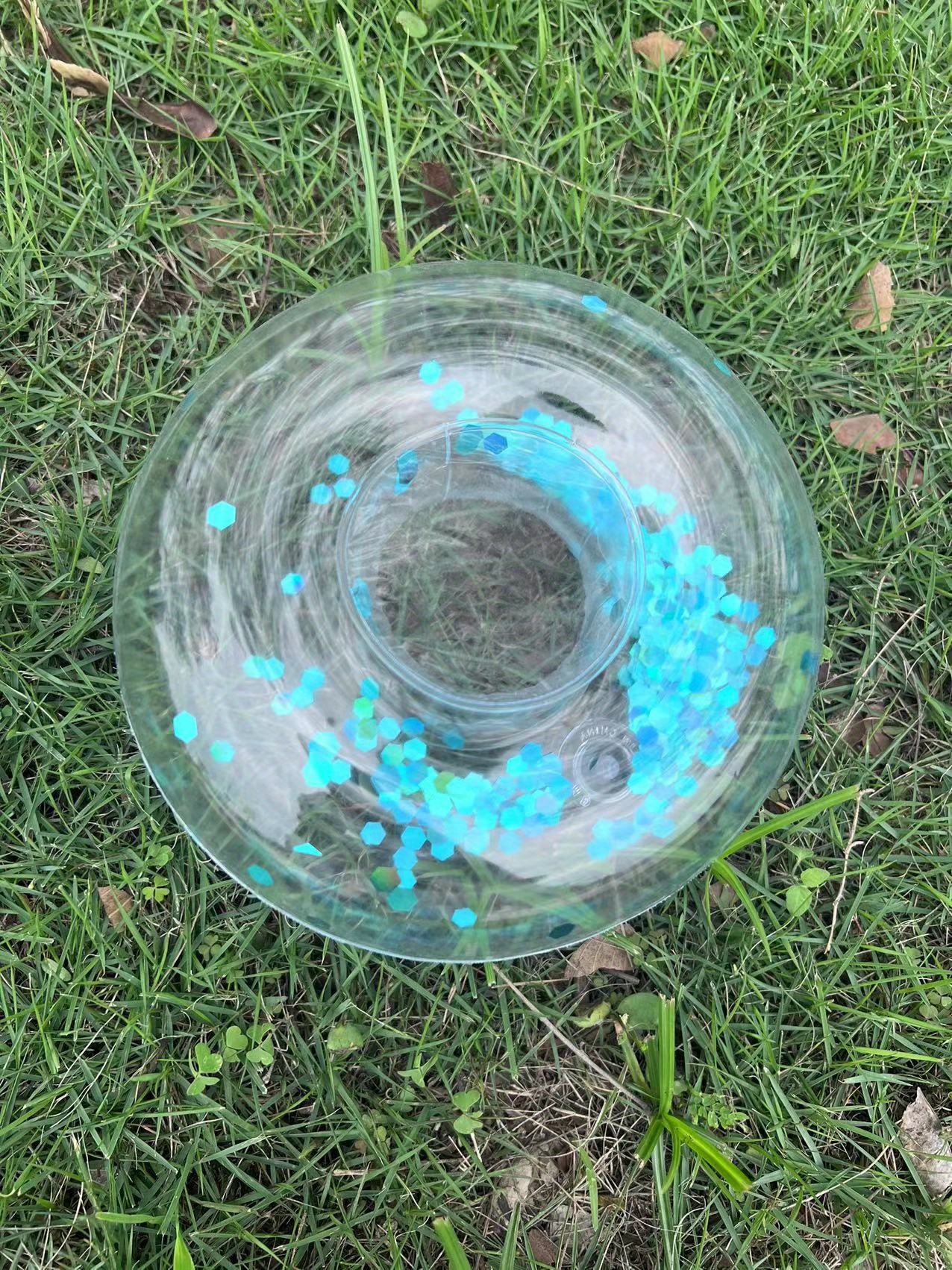 Blue Sequin Inflatable Water Cup Holder Bath Toys Drink - Temu New Zealand