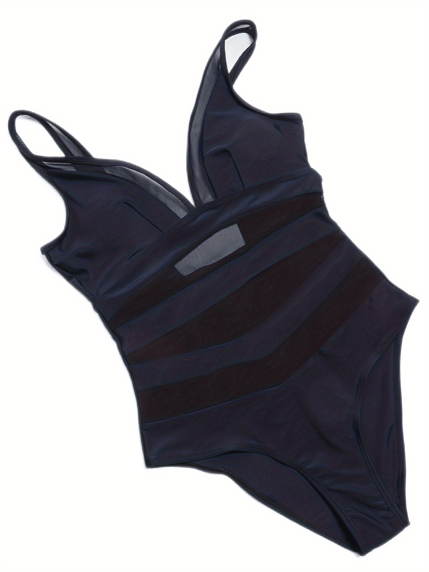 Women's Vibrant Two toned Swimsuit V neck Bathing Suit Semi - Temu