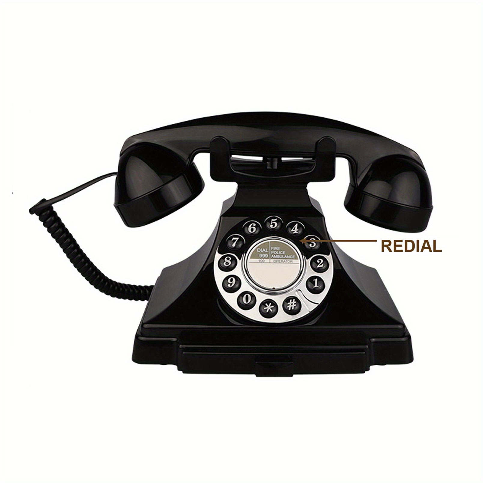 Corded Telephone Retro Landline Phones For Home Single Line Temu