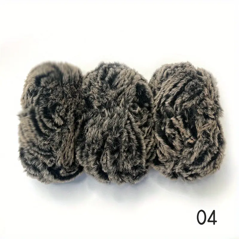 3 Soft Fur Yarn Chunky Fluffy Faux Fur Yarn Eyelash Yarn For