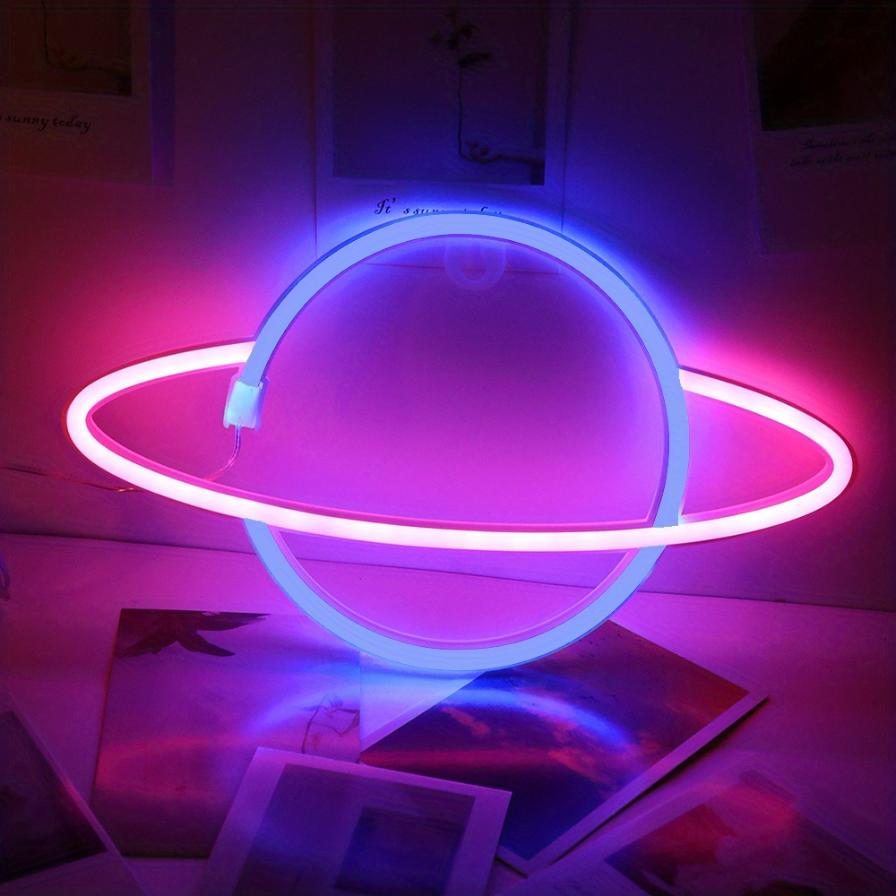 Neon Signs Planet Led Neon Lights Neon Light Sign For Wall Usb/batt