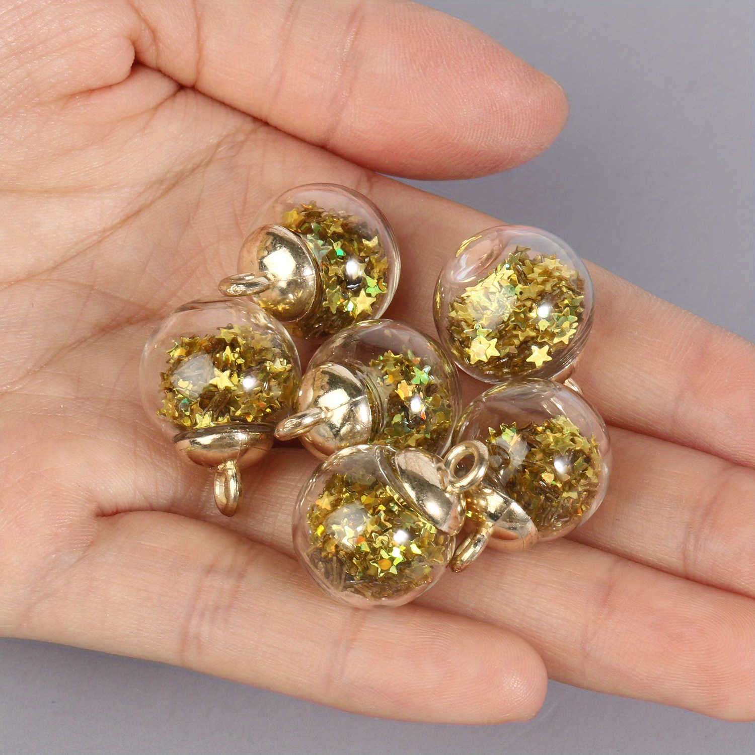 Creative Transparent Diy Resin Jewelry Accessories Golden - Temu