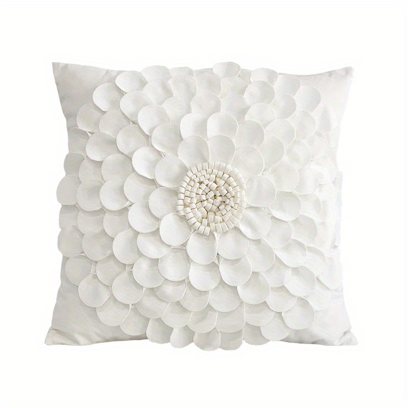 Handmade 3d Flower Velvet Throw Pillow Dutch Velvet Flower - Temu