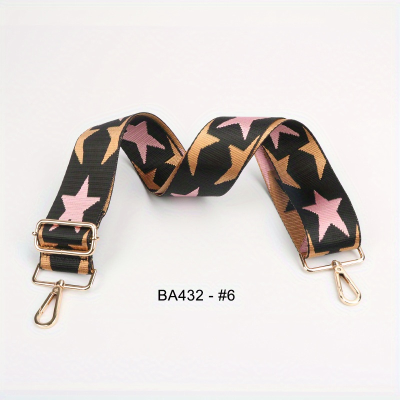 Stylish Star Pattern Bag Strap Adjustable Lightweight Shoulder Travel Accessory