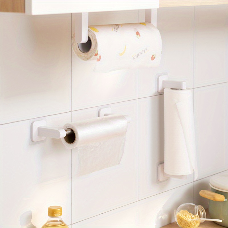 Kitchen Tissue Holder Punch Free Cabinet Paste Paper - Temu